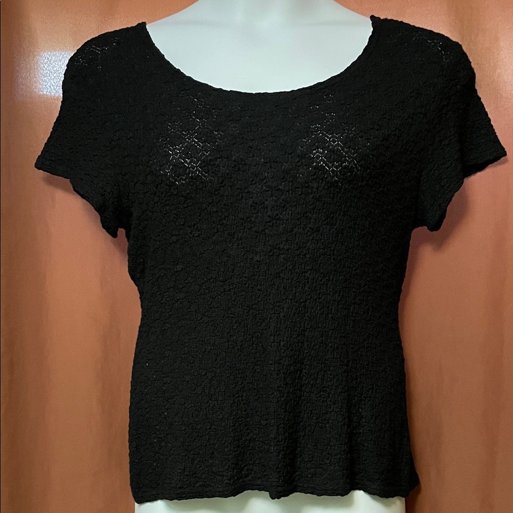 Worthington Elegant Black Lace Blouse